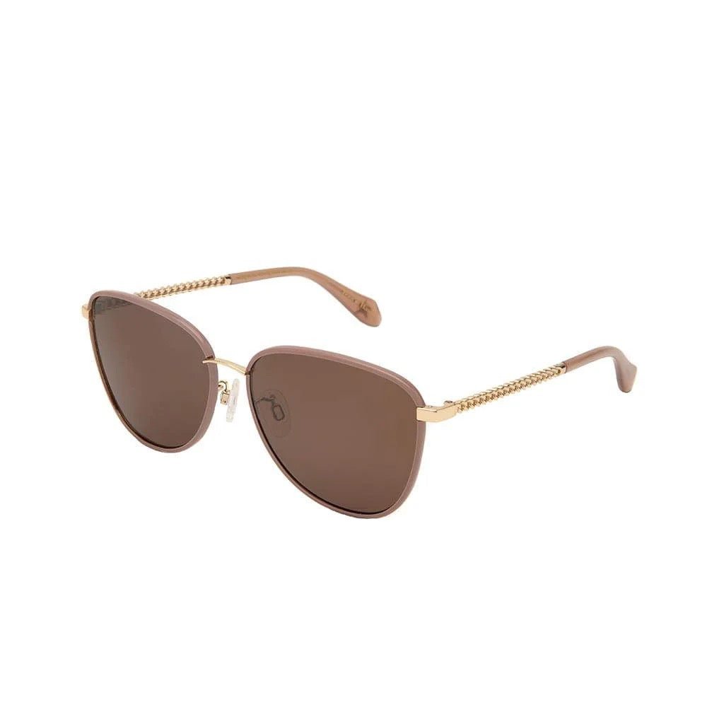 Leahi Sunglasses Tuscan Rose Chain with Polarized Tan Lenses