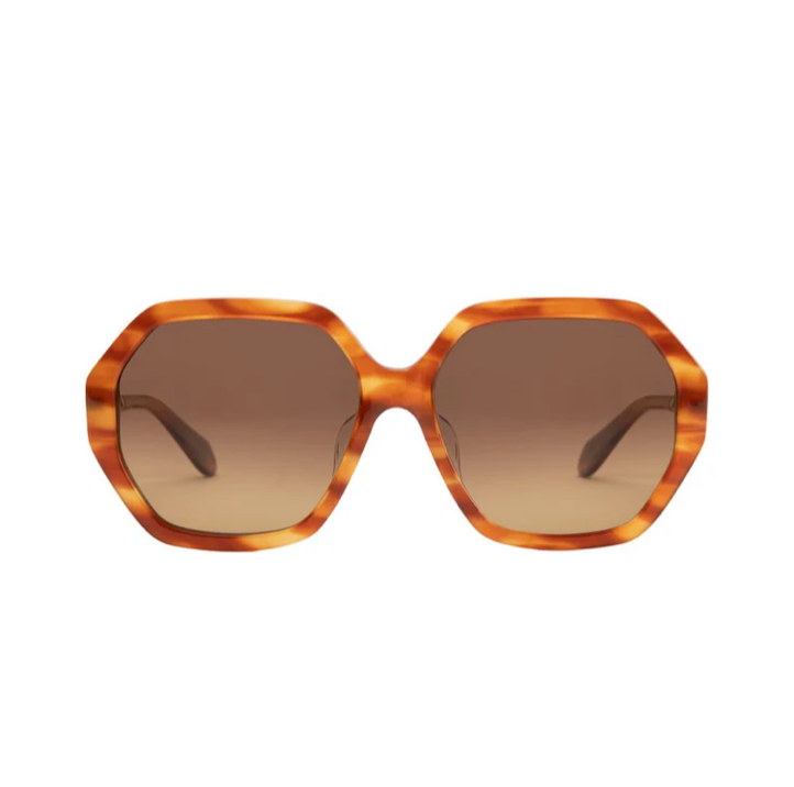 Noela Sunglasses Sunset Tortoise with Polarized Tan Gradient Lenses